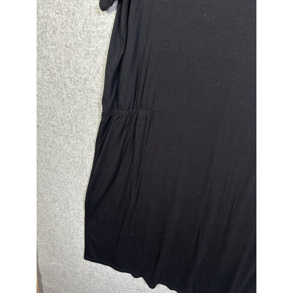 Eileen Fisher Dress Medium Stretch Womens Black Short Sleeve Capsule Minimal - Picture 3 of 8